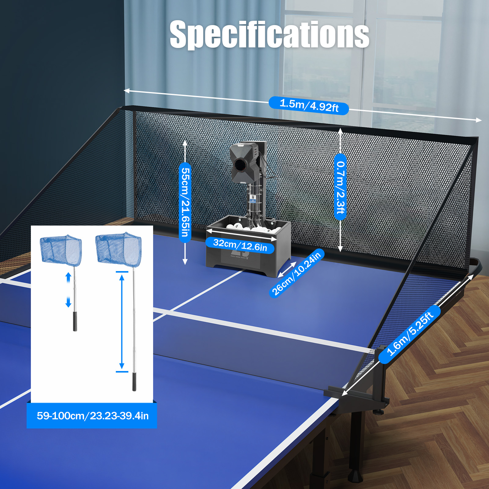 Table Tennis Robot with Net&10 - مراجعة Table Tennis Net وسعره